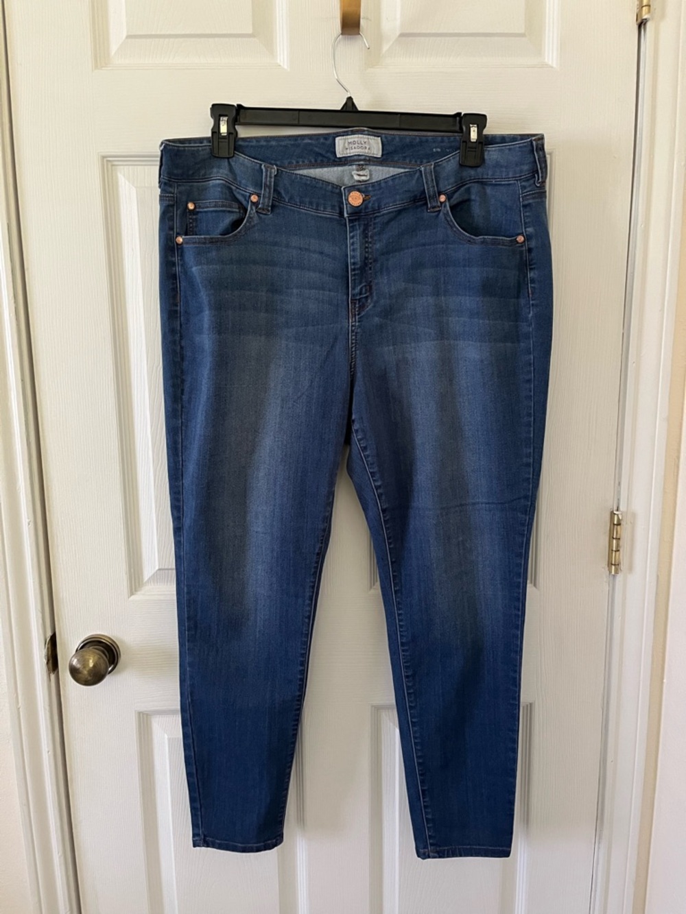 Molly & Isadora Dark Blue Women's Mid Rise Skinny Jeans